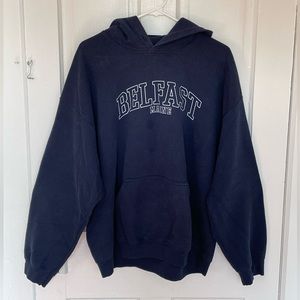 Navy Belfast, Maine Gildan Heavy Blend XL Sweatshirt